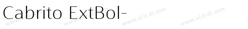 Cabrito ExtBol字体转换